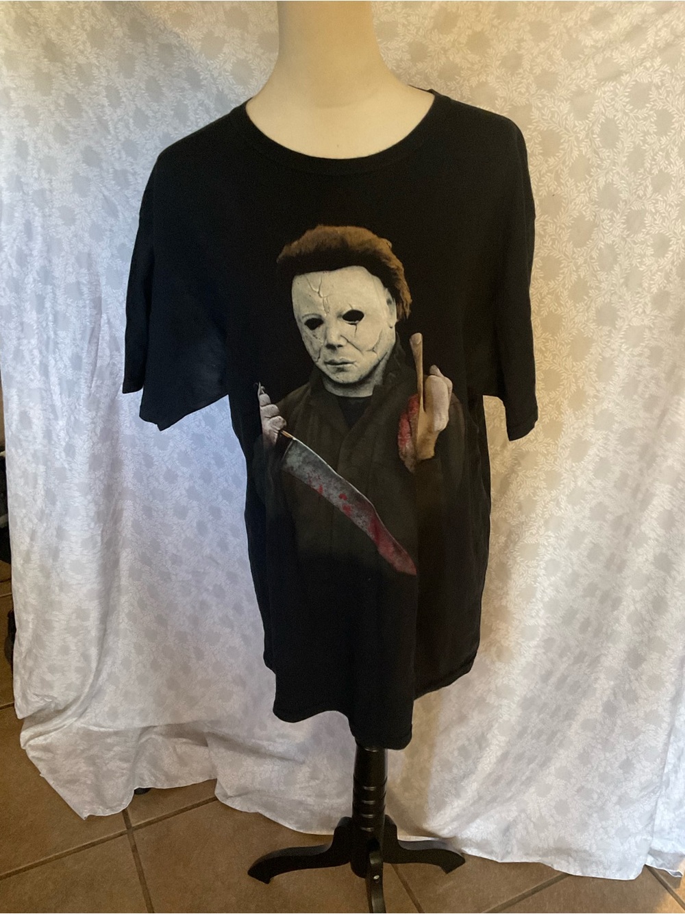 Black Graphic Michael Myers T-Shirt